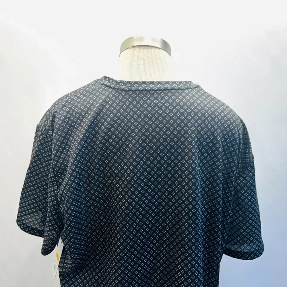 NWT APT. 9 Men Pullover Short Sleeve Crew Neck Geometric Black Shirt XXL Slim - Picture 7 of 9